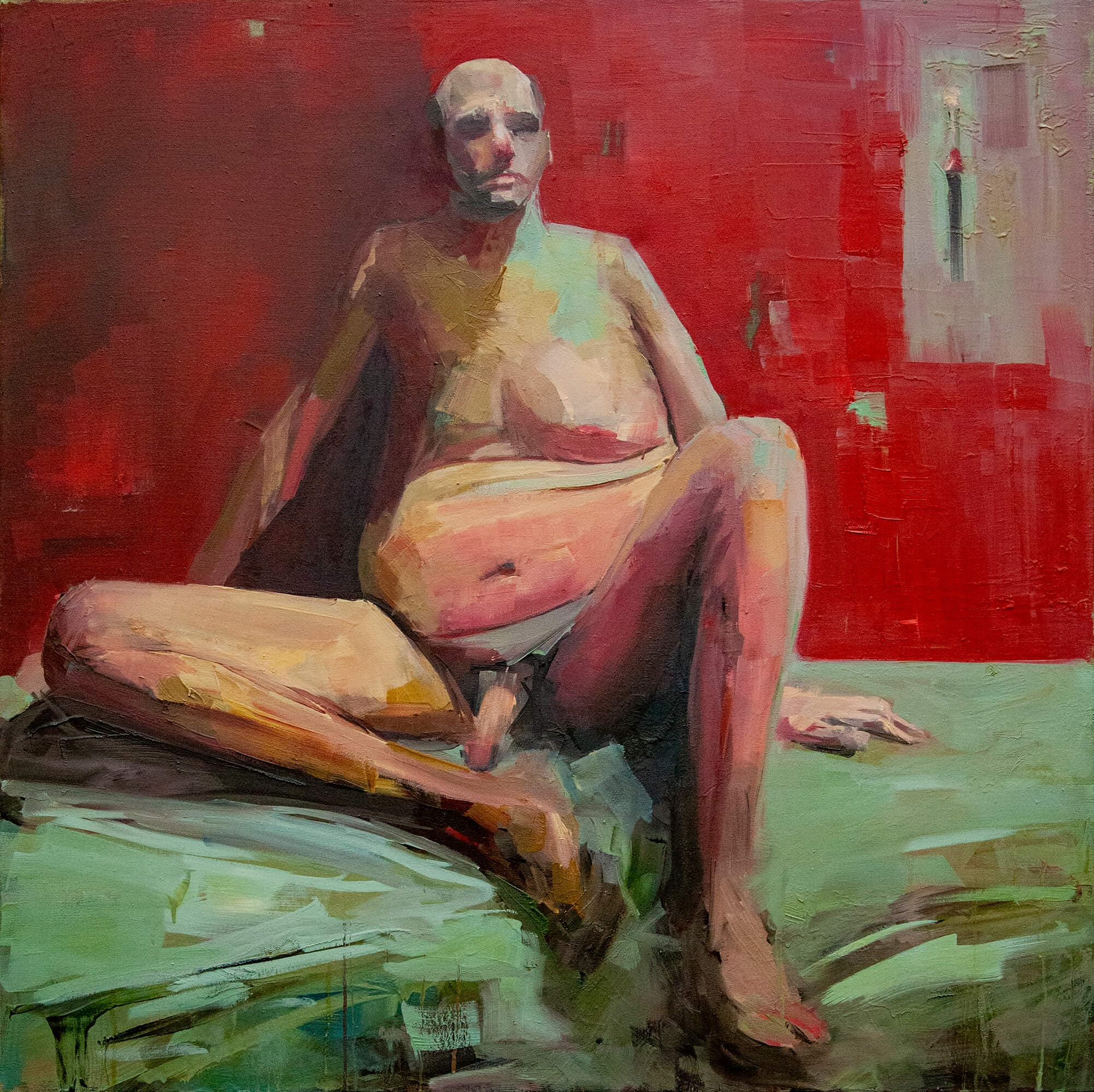 Seated figure